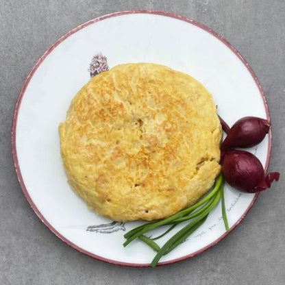 Tortilla à l'oignon rouge