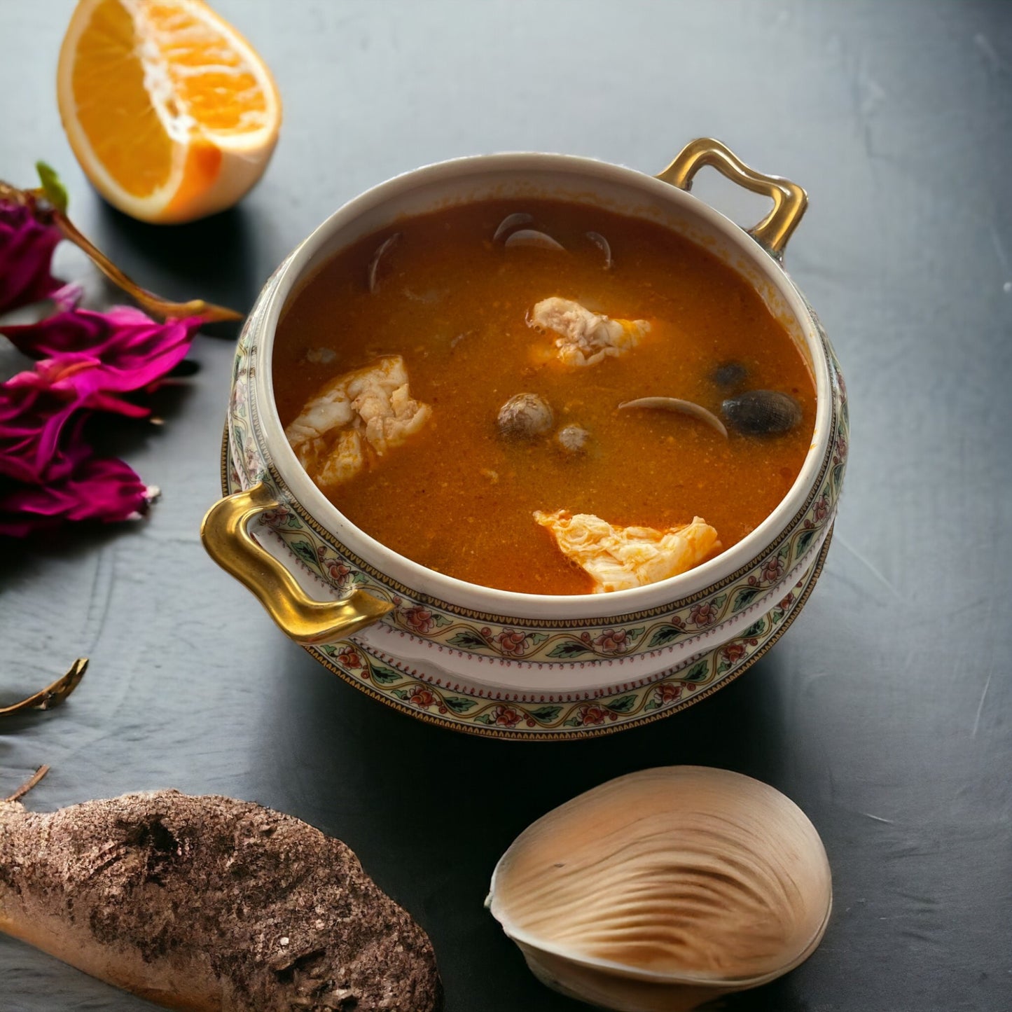 Soupe au poisson et fruits de mer (4 personnes)